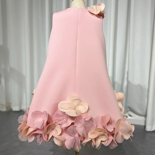 Elegant White Girl Dress Pink Baby Children Clothes for Birthday Holiday Party - Picture 5 of 21