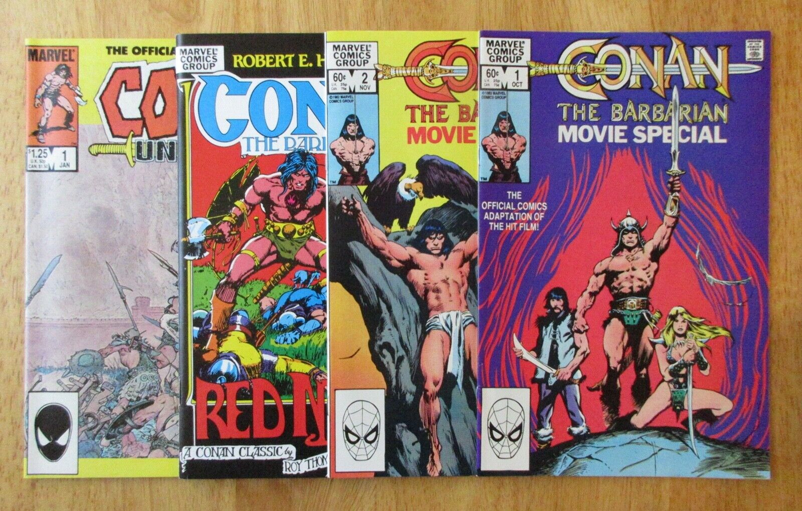 Lot of *4* CONAN THE BARBARIAN: Movie Special #1, 2 (1982) +Red Nails #1 +1!