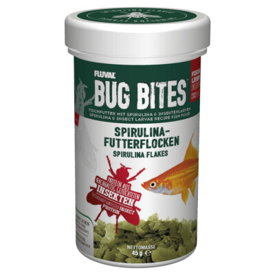 Fluval Bug Bites Spirulina Flakes 250 ml, Fischfutter, UVP 7,99 EUR, NEU