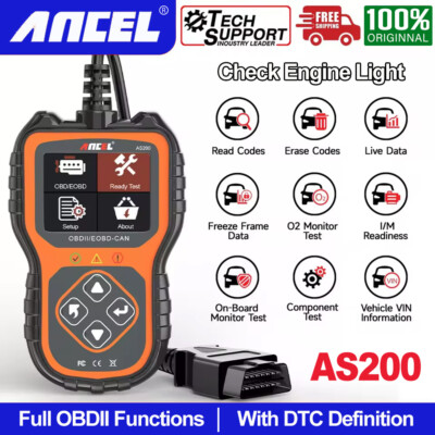 ANCEL AS200 OBD2 Fault Code Reader Car Scanner Engine Check Diagnostic Tool