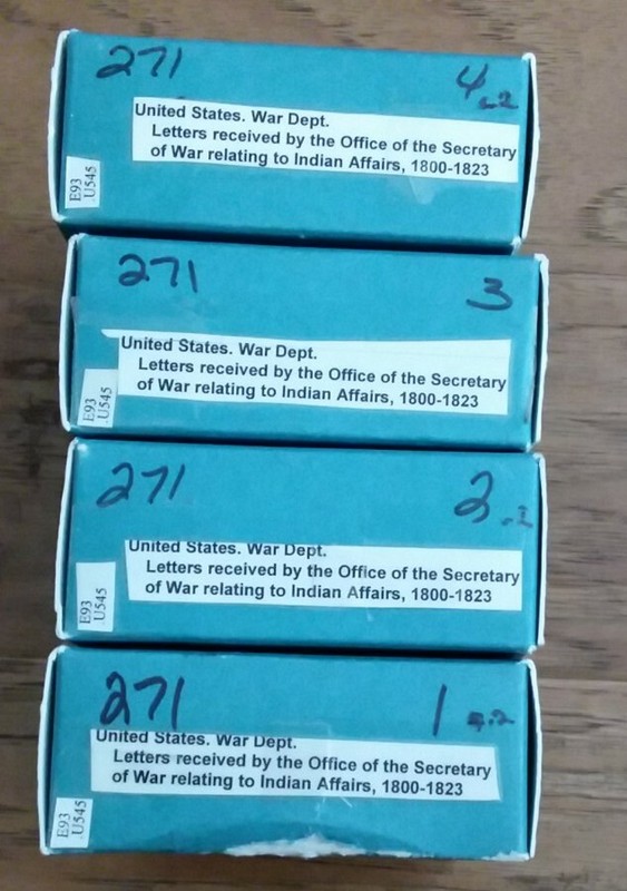 Cherokee Records US War Department Letters 1800 To 1823 Microfilm Nat Archives