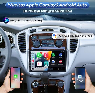 Car Radio Stereo Carplay For 2001-2007 Toyota Highlander 2+64G 9in Car Player