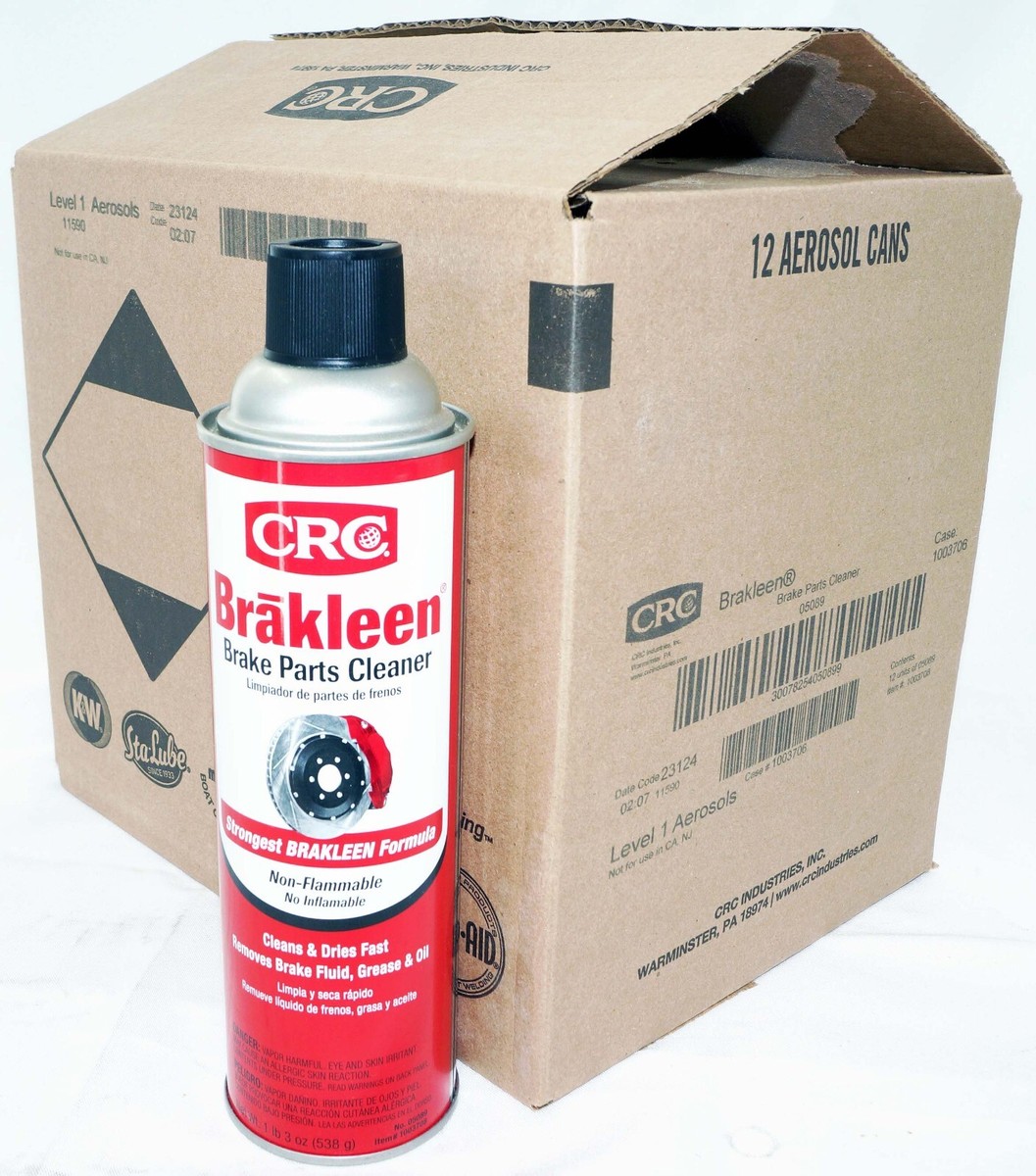 Case of 12 CRC 05089 Brakleen Brake Parts Cleaner Non-Flammable