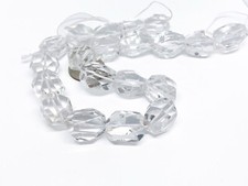 Clear Crystal Faceted nuggets 14mm-18mm, Natural Clear Quartz faceted gemstones