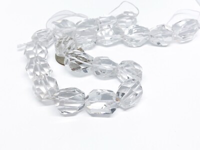 Clear Crystal Faceted nuggets 15mm-20mm, Natural Clear Quartz faceted gemstones