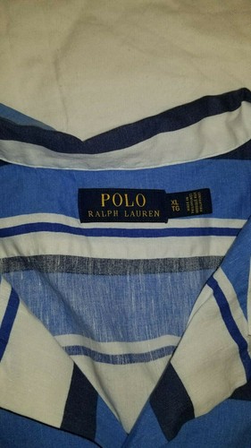 Polo Ralph Lauren Men's Classic Fit Linen-Blend Short Sleeve Striped Shirt $125 - Picture 10 of 11
