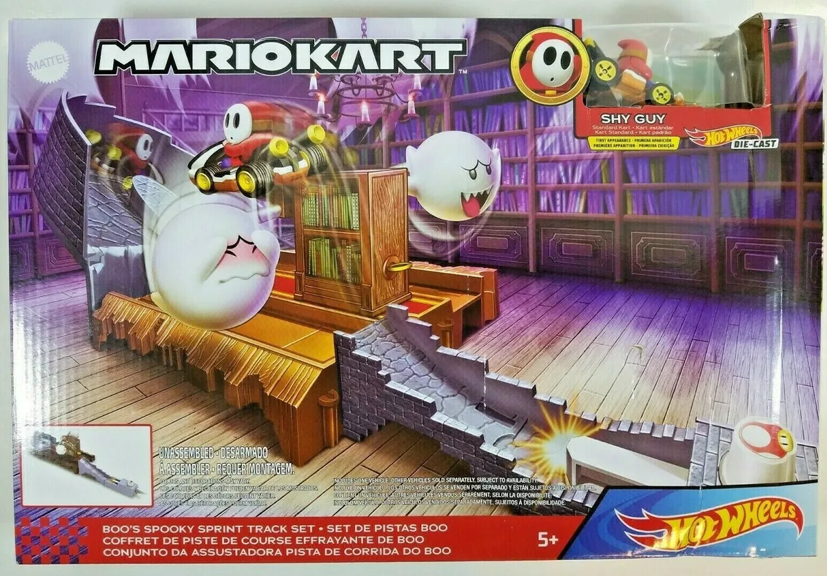 Hot Wheels Nintendo Mario Cart Boo s Spooky Sprint Track Set Shy