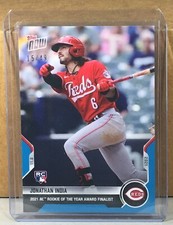 2021 TOPPS NOW #OS-08 JONATHAN INDIA REDS ROOKIE Finalist Blue Parallel 15/49 