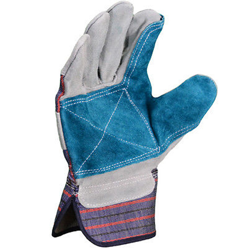 96 Pairs Split Leather Finger Reinforced Palm Strong Work Gloves L or