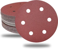 50 Pcs 9-Inch 6-Hole Hook-And-Loop Sanding Discs Sander Paper for Drywall Sander