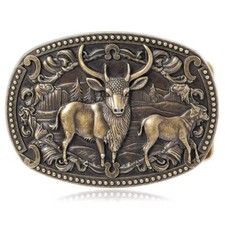 Deer Animal Belt Buckle Western Cowboy Native American Motorcyclist XDR-03-G 