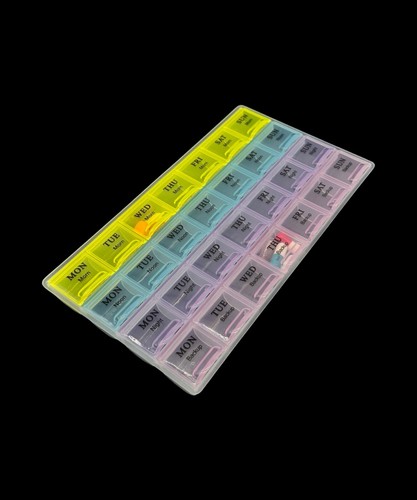 Pill Box AM/ PM 7 Day Weekly Tablet Holder 28 Day Medicine Storage Holder - Picture 15 of 30