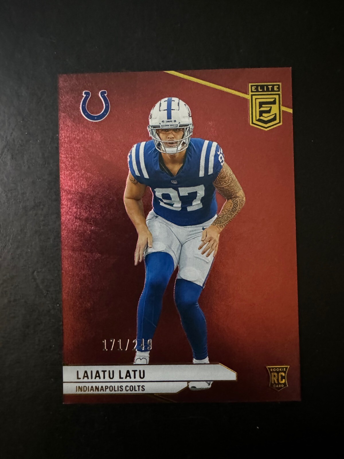 2024 Panini Donruss Elite Laiatu Latu RC Maroon #160 Colts Rookie #d 171/249