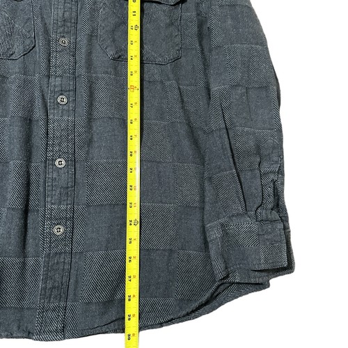 Harley-Davidson Camisa Hombre XL NEGRO GRIS MANGA LARGA BOTÓN ABAJO BIKER GRUNGE - Imagen 2 de 6