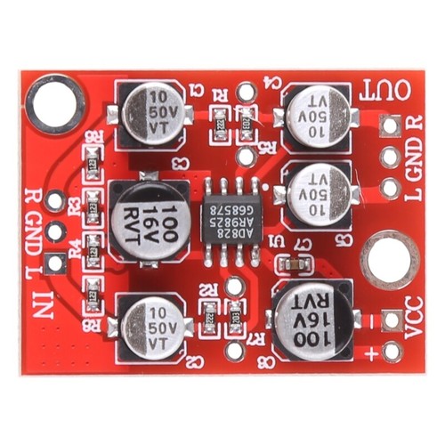 for DC 5V-15V 12V AD828 Stereo Preamp Power Amplifier Board Preamplifier Module