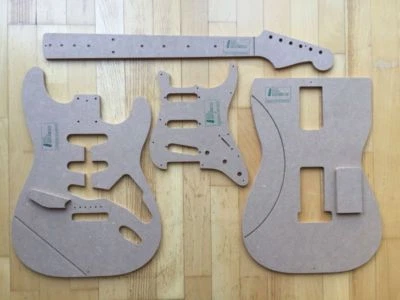 GITABOU.DE Plantillas Strat '60 para construcción de guitarras plantillas para reparación Fender Stratocaster