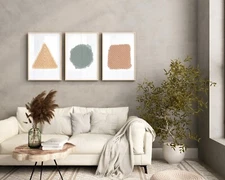 Contemporary Minimalist Wall Framed Canvas Paintings For Living Room and Home