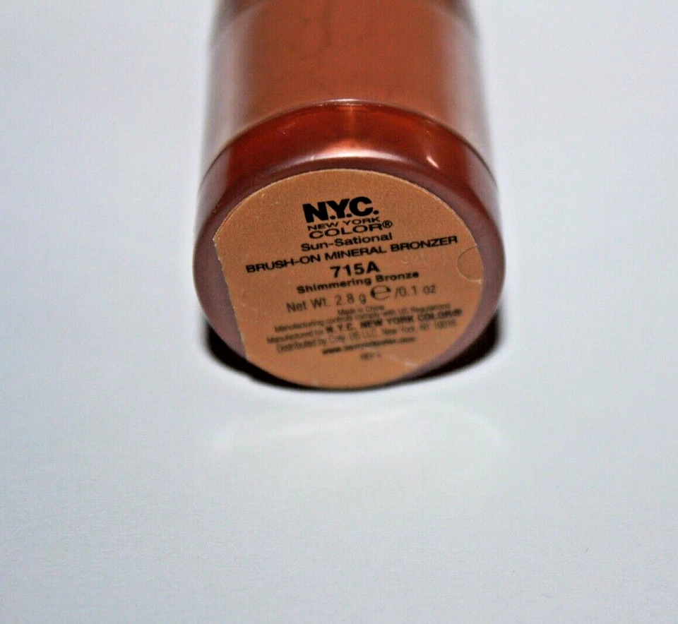NYC Sun-sational Brush On Mineral Bronzer #715A Shimmering Bronze Sealed + GIFT - Image 2 of 2