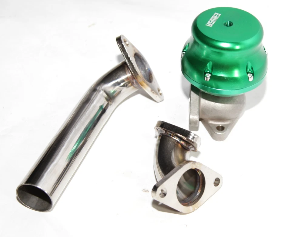 Exterior VERDE 35/38MM ADJ. Turbo Wastegate + tubo de descarga + adaptador de entrada de codo Foto 3 de 4