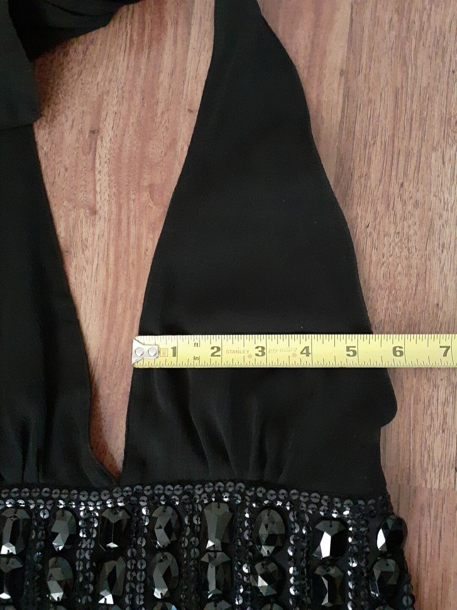 Forever 21 Black Formal Floor Length Flowy Halter Dress SM Beaded Waist Women | eBay Forever 21 Black Formal Floor Length Flowy Halter Dress SM Beaded Waist Women | eBay