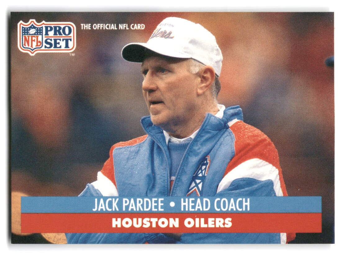 Jack Pardee 1991 Pro Set #171 Houston Oilers FOOTBALL