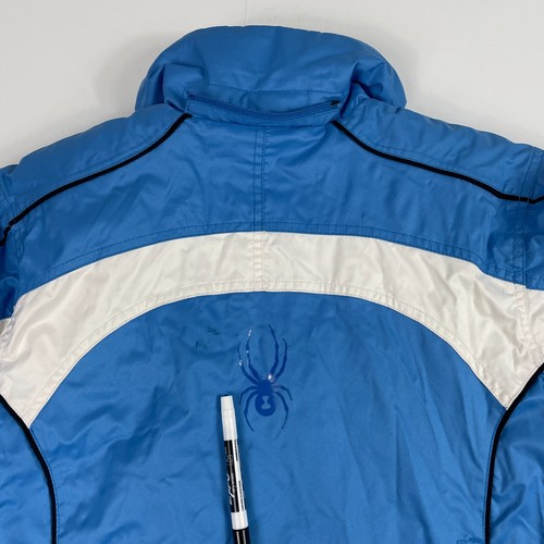 Spyder Jacket Youth Large 14 Blue XT Full Zip Waterproof Ski Hiking Outdoors Boy - Picture 12 of 15