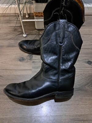 Vintage Tony Lama X George Strait Boots Mens 10D Black  display picture 1