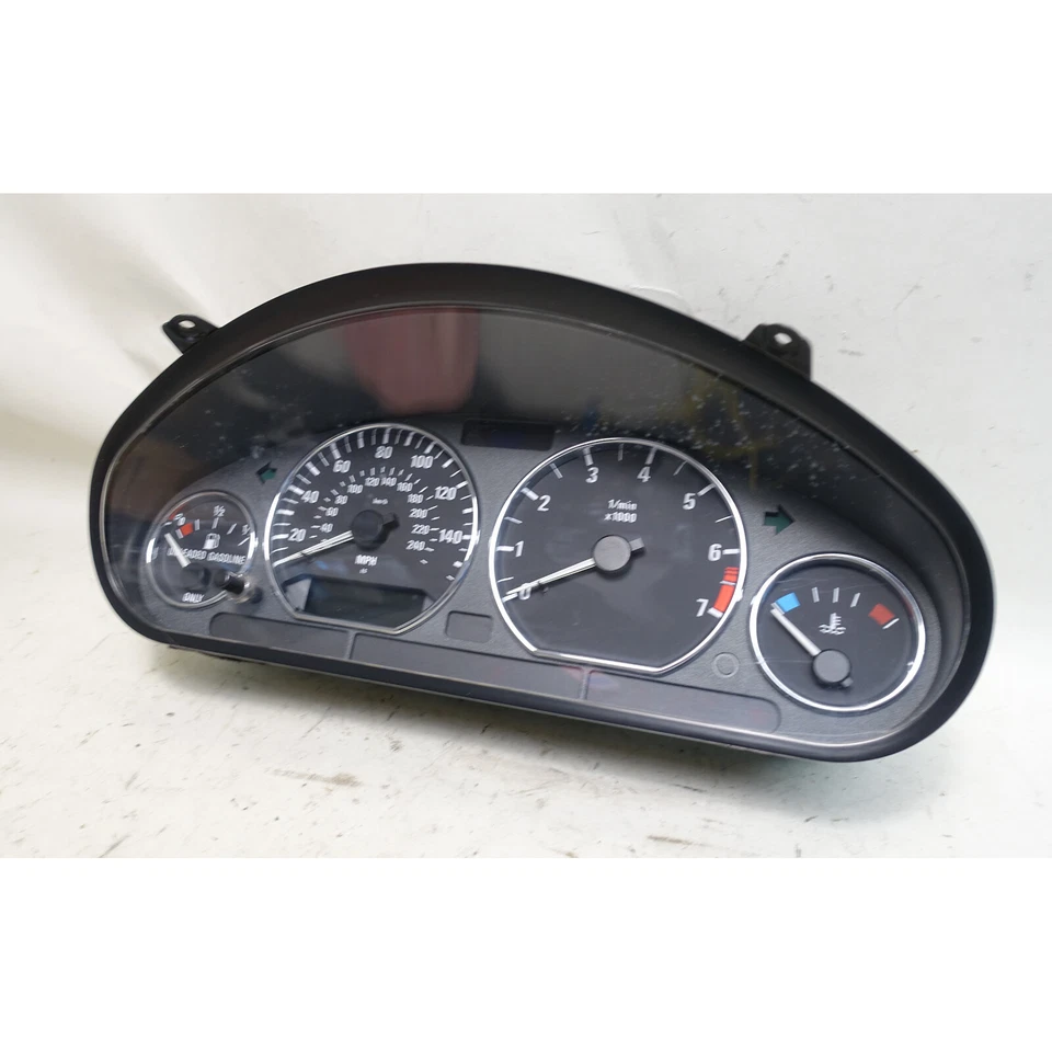 Cuadro de instrumentos Speedo 97-98 BMW Z3 2.8 Roadster con anillos cromados OEM Foto 3 de 4