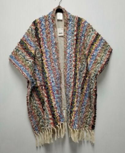 Free People Now & Then Upcycled Patchwork Kimono One Size New - Picture 2 of 5