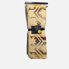 Pendleton Woolen Mills Aztec Faux Fur Lined Teddy Fleece Throw NWT