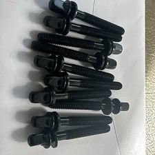 10 Drum Tension Rods 1.65”(42mm)Black with Washers Diameter 7/32" Drum Part
