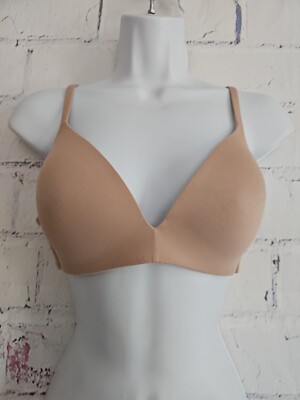 Victoria's Secret Ipex Beige Wireless T-shirt Bra size 34C Adjust Strap Lined