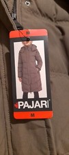 Women's Pajar Canada  Down Coat Parka Olive Green Size M Knee Length