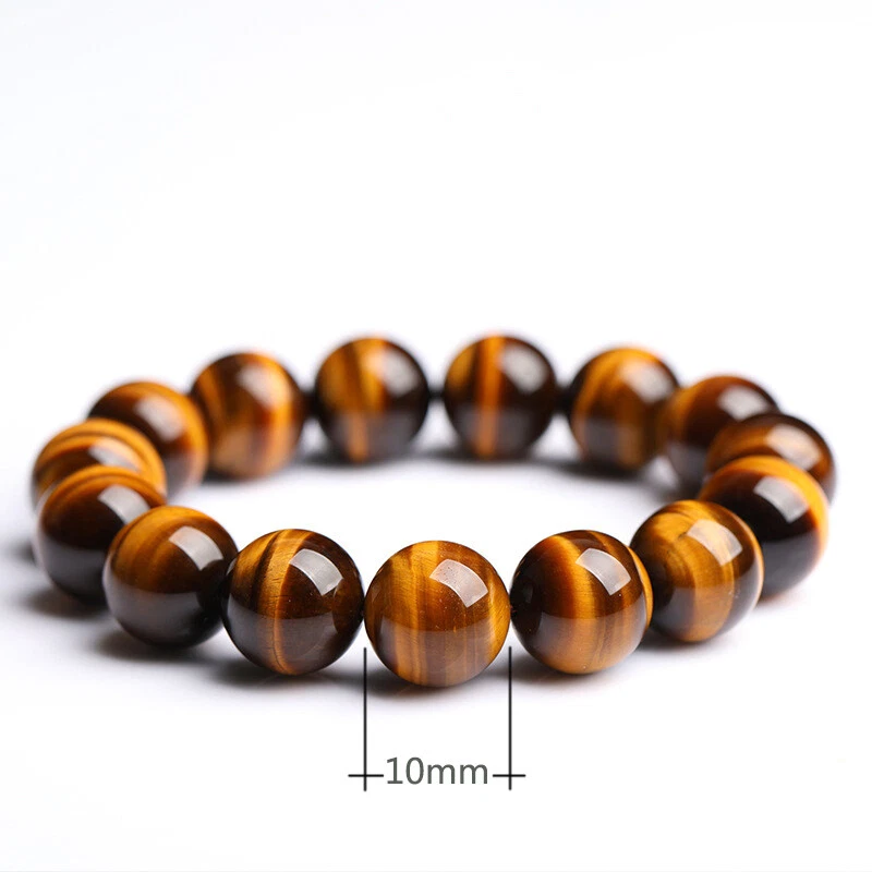Fashion Tiger Eye Beads 6/8/10/12mm Natural Stone Bracelet for Women Men Jewelry - Image 3 of 4