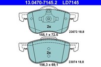ATE 13047071452 Ceramic Keramik Bremsbelagsatz BremsbeläGe BeläGe Vorne LD7145