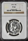 1954 Franklin Silver Half Dollar - NGC PF68 - ✪COINGIANTS✪