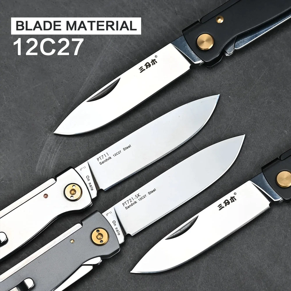 Multi-tool Folding Knife with Scissors for Hunting Camping Survival Tactical 12C27 Steel