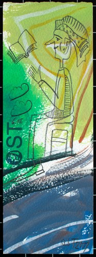 Otto Sander Tischbein OST Männerbildnis Pirckheimer Treffen sign Aquarell 2001 - 第 2/6 張圖片