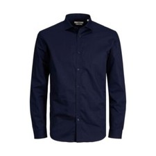 Jack  Jones Mens 100 Cotton Comfortable Slim Fit Cardiff Long Sleeve Shirt