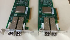 2 X Dell RW9KF QLogic QLE2562L 8GB PCIe FC Network Card PX2810403-82 B + SFPs