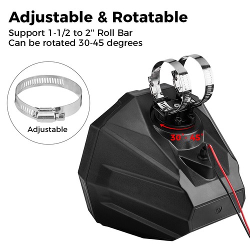 Abrazadera de altavoz KEMIMOTO 1.5-2"" UTV ATV barra antivuelco de 6.5"" jaula gabinetes giratorios - Imagen 4 de 14