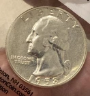 1958 Washington Quarter Silver 25C Uncirculated 90% silver AU
