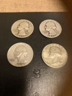 Silver 2-1944 1-1954 1-1964Washington Quarters Lot (90% Silver), 4 Coins