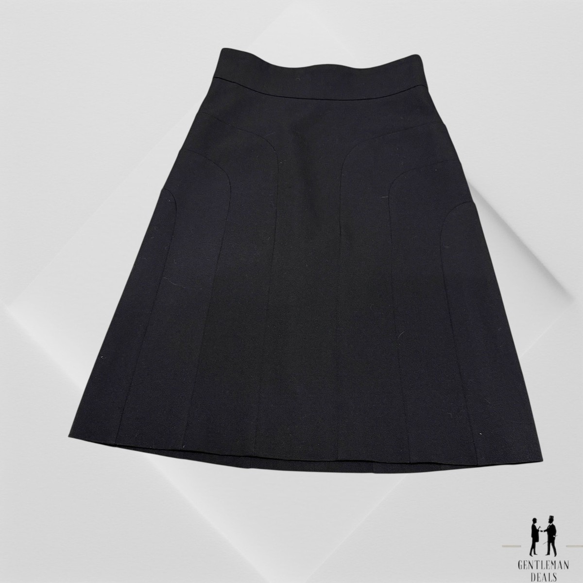 GUCCI Gucci High Waist Black A line Skirt IT38 AU 6 Cotton Blend Made In Italy