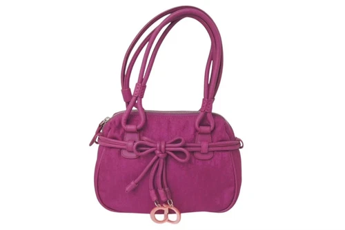 SAC À MAIN TROTTER AUTHENTIQUE CHRISTIAN DIOR CUIR JACQUARD VIOLET ROSE FEMME F/S
