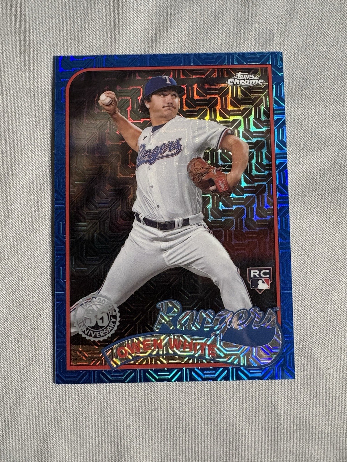 2024 Topps Series 1 - 1989 Silver Pack Owen White RC Blue /150 Texas Rangers