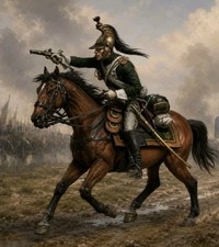 1:16 scale Napoleonic French Cuirassier on Horse unpainted 3d printed figure