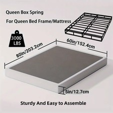 Base colchón cama somier 5 pulgadas acero plegable tamaño queen