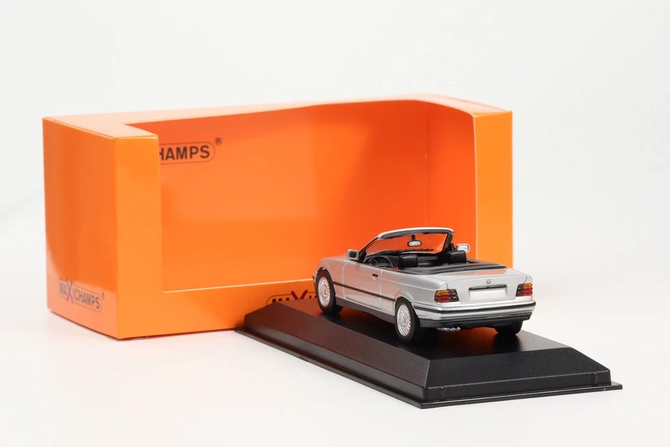 1:43 Minichamps BMW Serie 3 Cabriolet E36 1993 Argento Maxichamps - Immagine 2 di 4