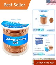 Lead-Free Dead Soft Copper Wire - Versatile 12 Ga for Home Decor  Gardening